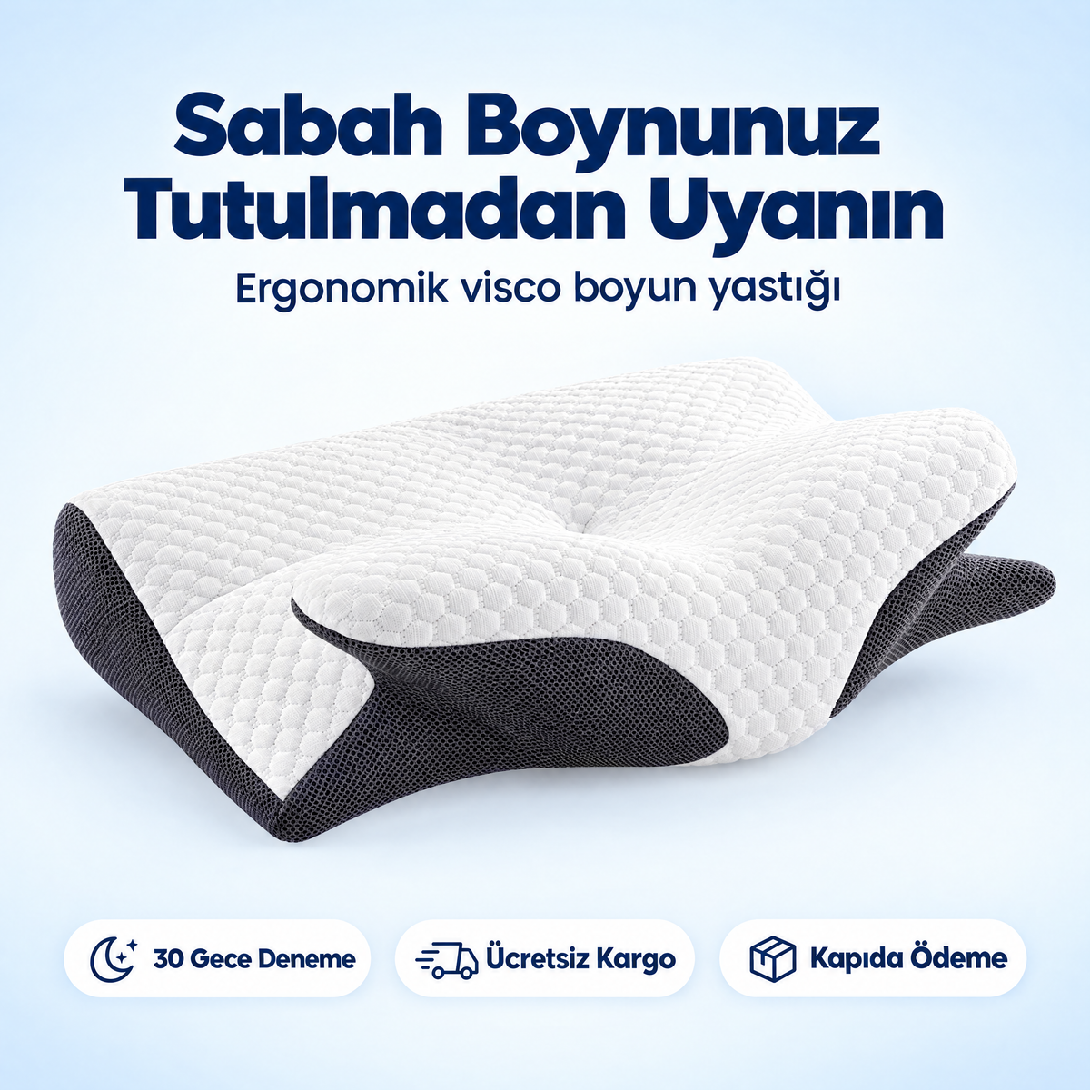 ORTEVA SOMNIA — sabah boynunuz tutulmadan uyanın · 30 gece deneme, ücretsiz kargo, kapıda ödeme